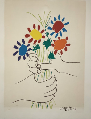 毕加索《和平花束》，1958年